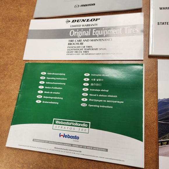 03 2003 Mazda MPV Owners Manual Warranty Paperwork Case Wagon - Picture 3 of 7